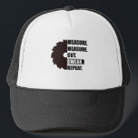Measure Cut Swear Repeat Woodworker Carpenter Trucker Hat<br><div class="desc">Make your own trucker hat. The design tool allows you to add your art, designs, or photos to create a unique all American trucker hat! You can add text using cool fonts and see a preview of your creation! Our simple to personalise Trucker Hat has no minimum orders & is...</div>