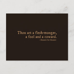 Measure For Measure Insult Postcard