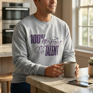 Measured Humour   Effort v Talent Light Sweatshirt