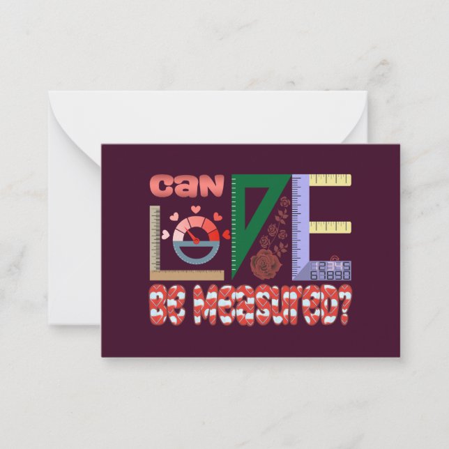 Measurements of Love Card (Front)