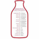 Measuring Equivalents magnet Photo Sculpture Magnet<br><div class="desc">A cute,  simple and efficient  magnet shaped like a classic milk jug with the measuring equivalents every cook or soon to be cook needs in the kitchen or classroom.</div>