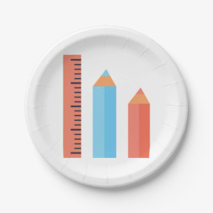 Measuring Pencils Paper Plate