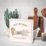 Measuring Spoons | Love without Measure Wooden Box Sign<br><div class="desc">You'll love this pretty wooden box sign and its inspirational messaging.  Measuring spoons with a floral accent accompany the message: "Love without measure."</div>