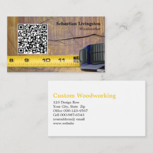 Measuring Tape Woodworking Professional QR Code Business Card