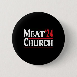 Meat Church 24 Bbq  6 Cm Round Badge