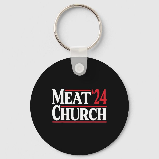 Meat Church 24 Bbq  Key Ring (Front)