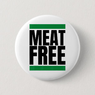 Meat Free Vegan Bodybuilding Vegan Straight Edge 6 Cm Round Badge