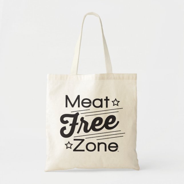 Meat Free Zone Budget Tote Bag (Front)