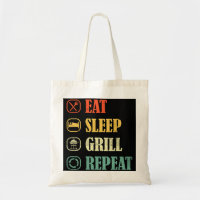 Meat Grilling BBQ Griller Retro Eat Sleep Grill Me