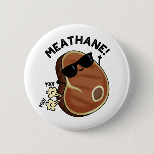 Meat-hane Funny Farting Meat Pun 6 Cm Round Badge