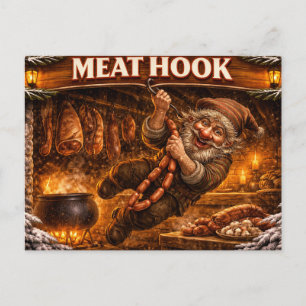 Meat Hook Icelandic Yule Lad Postcard