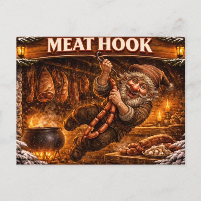 Meat Hook Icelandic Yule Lad Postcard (Front)