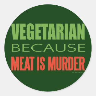 Meat Is Murder - Anti-Meat Classic Round Sticker