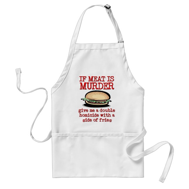 Meat Is Murder Funny Apron Humour (Front)