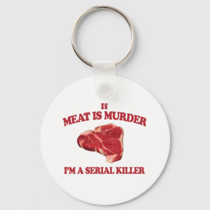 Meat is murder key ring