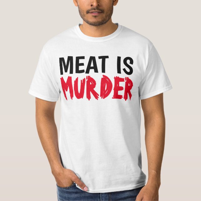 MEAT IS MURDER Vegan T-shirts (Front)