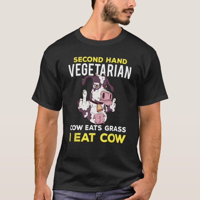 Meat  Ketogenic Carnivore Beef Love Meateater Humo T-Shirt (Front)
