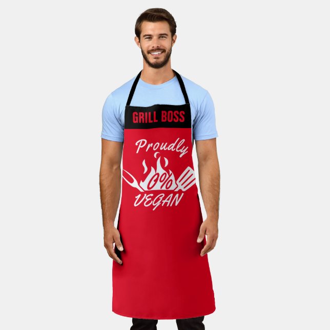 Meat Lover BBQ Apron - Funny Grill Chef Gift (Worn)