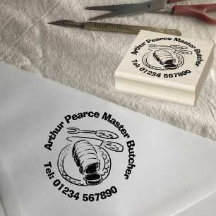 Meat & Master Butcher Business. Rubber Stamp
