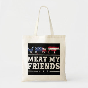 Meat My Friends Grilling Pitmaster Smoker Grillmas Tote Bag