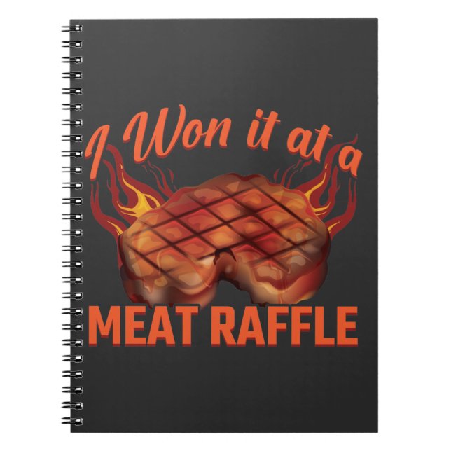 Meat Raffle Winner BBQ Steak Butcher Minnesota Notebook (Front)