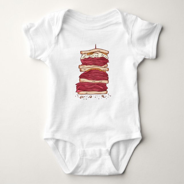 Meat sandwich baby bodysuit (Front)