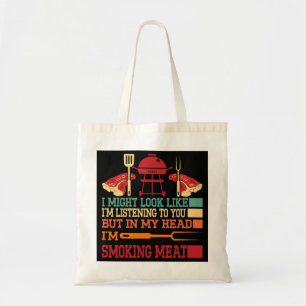 Meat Smoker Bbq Smoking Griller Chef Barbecue Gril Tote Bag