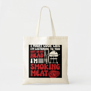 Meat Smoker Bbq Smoking Grilling Lover Griller Che Tote Bag