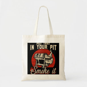 Meat smoker meat grilling BBQ grill pitmaster barb Tote Bag