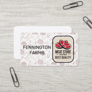 Meat Store Steaks Farm Agriculture Business Card