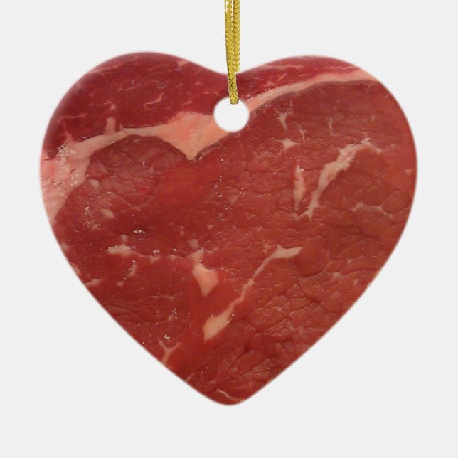 Meat Texture Ceramic Tree Decoration (Front)