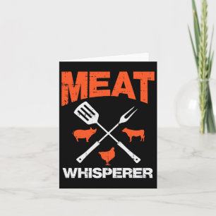 Meat Whisperer Funny Barbecue Grilling Bbq Grill M Card