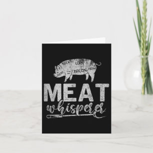 Meat Whisperer Grilling Meat Smoking Bbq Funny Bar Card