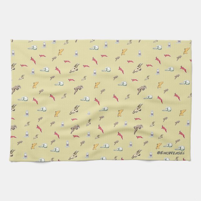 Meat Your Meal Goat Tea Towel (Horizontal)