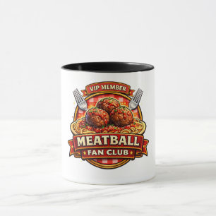 Meatball Fan Club VIP Member – Retro Italian Food Mug