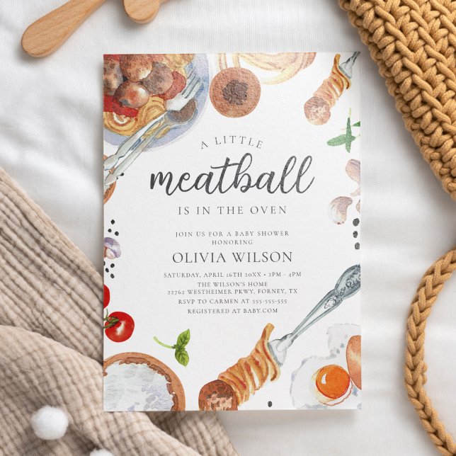 Meatball Italian Baby Shower Invitation (Creator Uploaded)
