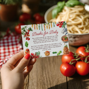 Meatball Italian Pasta Books for Baby Shower Enclosure Card