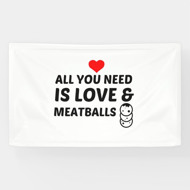 MEATBALLS AND LOVE BANNER (Horizontal)