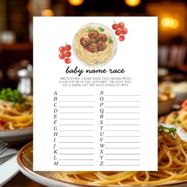 Meatballs - Baby name race game (Creator Uploaded)