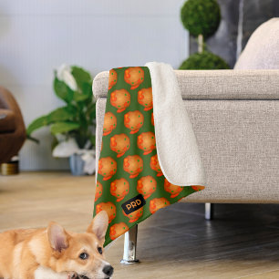 Meatballs - Italian Style - Add initals to green Sherpa Blanket