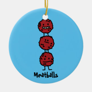 Meatballs Meatball stacked on top of each other Ceramic Tree Decoration