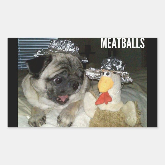 MEATBALLS RECTANGULAR STICKER (Front)