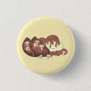 Meatloaf Meat Loaf Potatoes Mushroom Gravy Foodie 3 Cm Round Badge