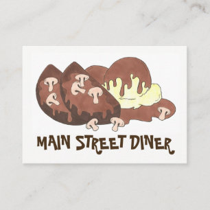Meatloaf Meat Loaf Potatoes Restaurant Food Diner Business Card