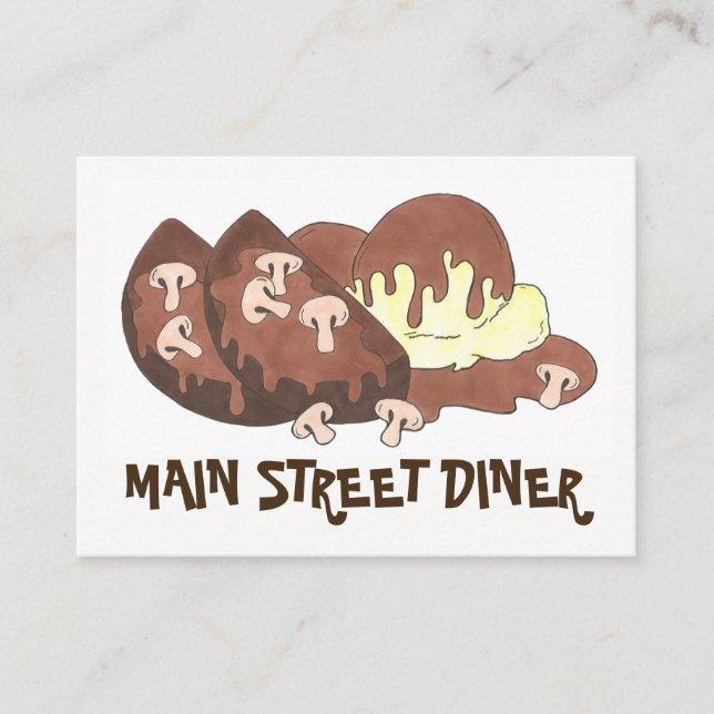 Meatloaf Meat Loaf Potatoes Restaurant Food Diner Business Card (Front)