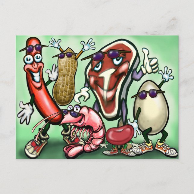 Meats Protein Food Group Postcard (Front)