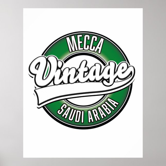 Mecca saudi arabia vintage logo poster (Front)