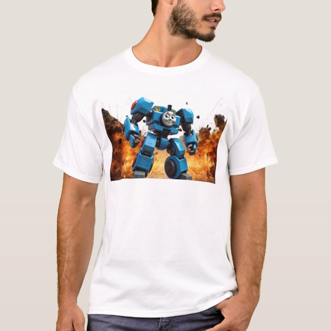 Mecha-Boom! Thomas the Tank…Mech Engine Train Bot? T-Shirt (Front)