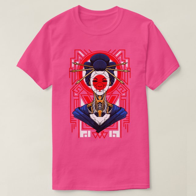 Mecha Geisha Cyborg T-Shirt (Design Front)