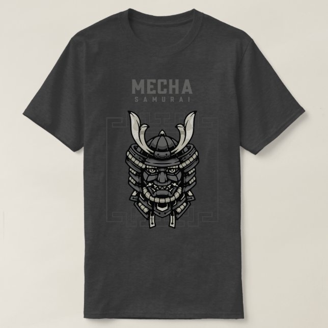 Mecha Samurai Mask T-Shirt (Design Front)